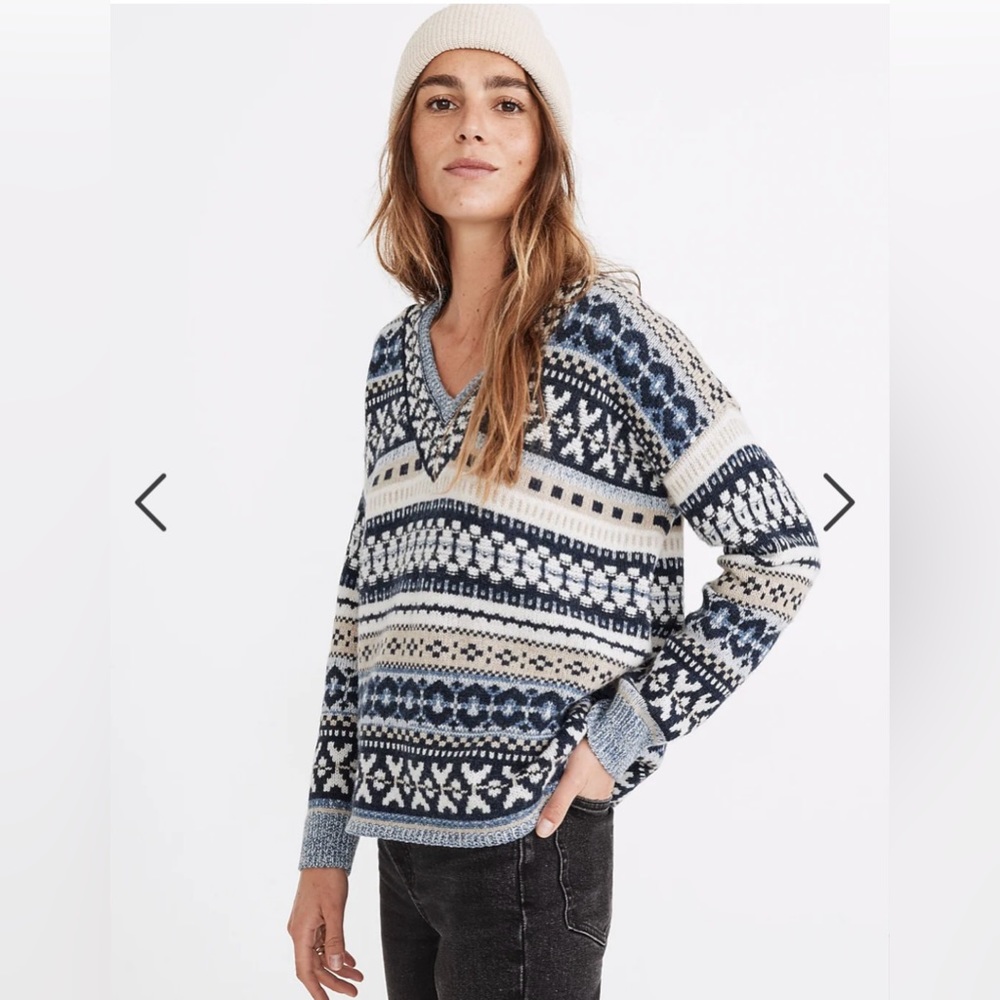 NWT Madewell Forrest Fairisle Sweater